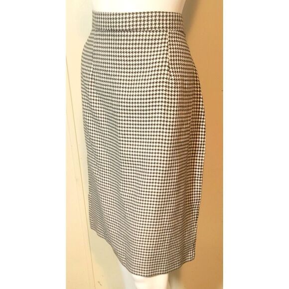 Houndstooth Pencil Skirt by M.H.M. Melissa Harper - 13/14 - Picture 3 of 7